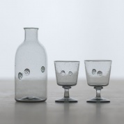 作品写真「飾付ボトル & 双飾脚付盃セット a」