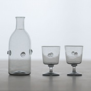 作品写真「飾付ボトル & 双飾脚付盃セット b」