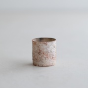 作品写真「白磁窯変筒 2026 φ5.5 h5.5 ab」